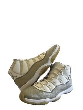 JORDAN - AJ11 RETRO MID WHITE GLITTER GREY “VAST GREY” SNEAKERS
